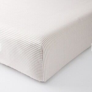 NWOT - Pottery Barn Kids Oxford Stripe Organic Crib Fitted Sheet